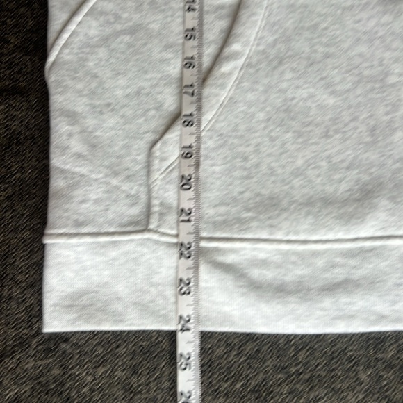 NWOT Women's Danskin White Half-Zip Sweater sz L Kangaroo Pocket Heather White - Picture 7 of 11